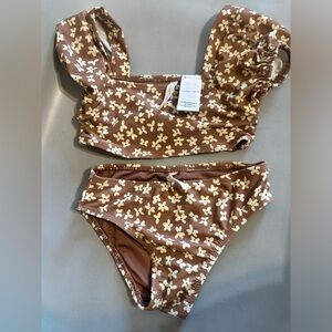 Quincy Mae never worn 2T 2 piece swimsuit